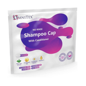 Omnitex Premium Rinse Free Shampoo Cap - Microwaveable | With Conditioner & Vitamins